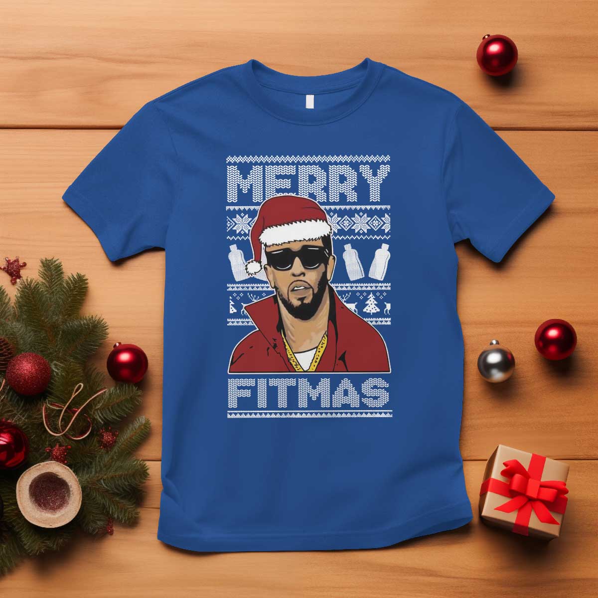 funny-dirty-santa-diddy-merry-fitmas-t-shirt