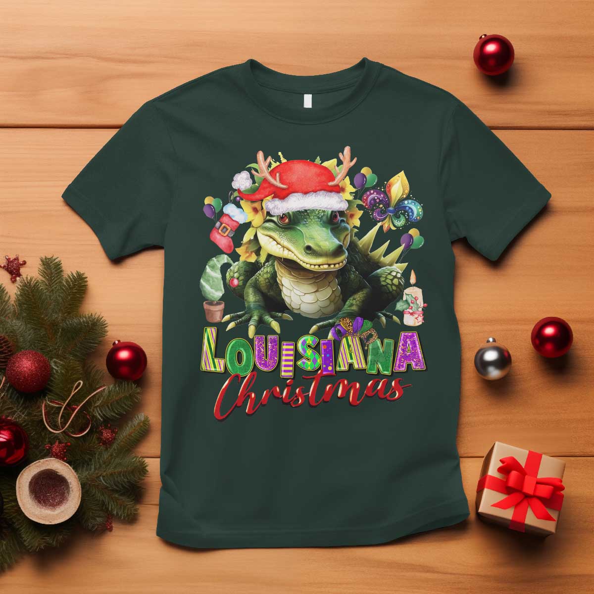 funny-cajun-louisiana-christmas-santas-alligator-t-shirt