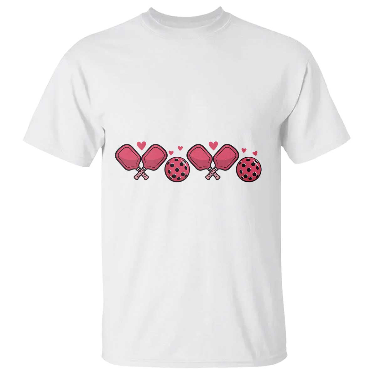 funny-valentines-day-xoxo-pink-pickleball-t-shirt
