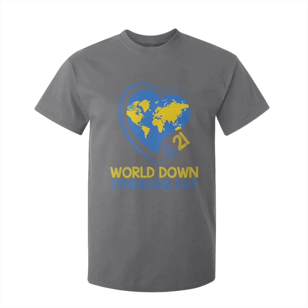 World Down Syndrome Day March 21 World Heart T Shirt For Kid
