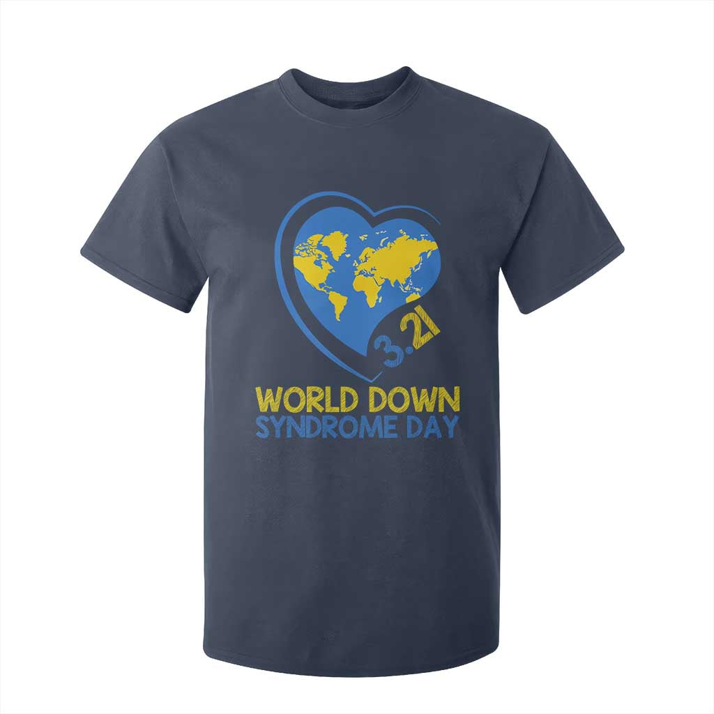 World Down Syndrome Day March 21 World Heart T Shirt For Kid