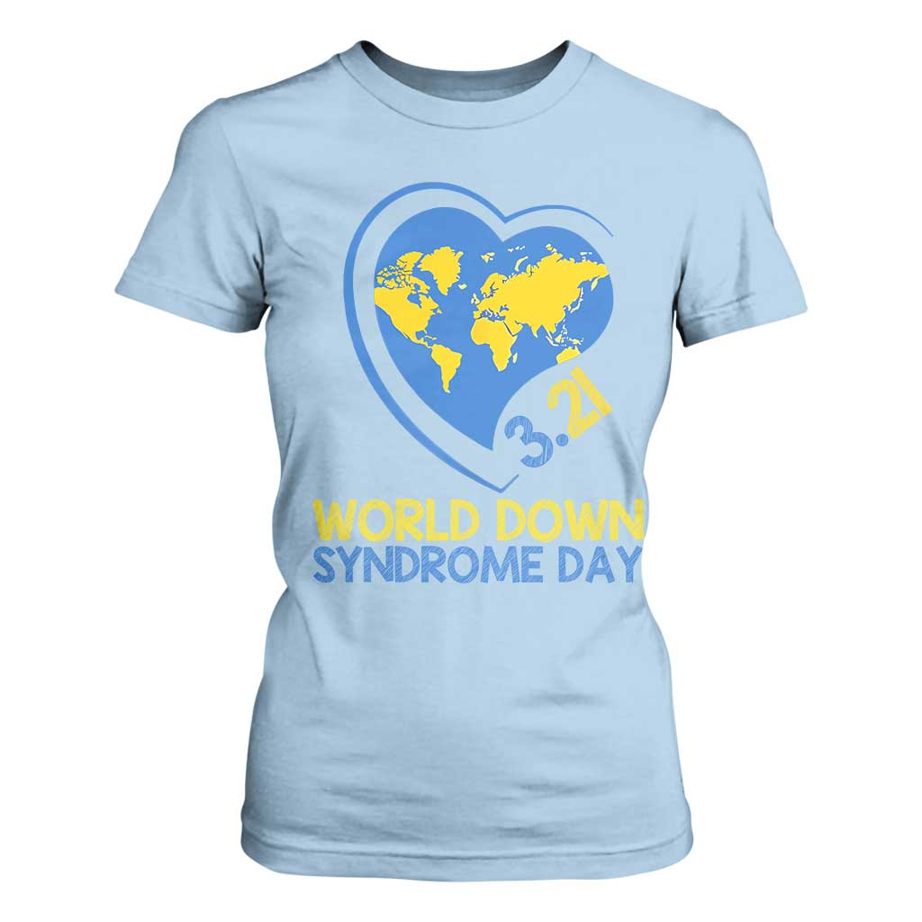 World Down Syndrome Day March 21 World Heart T Shirt For Women