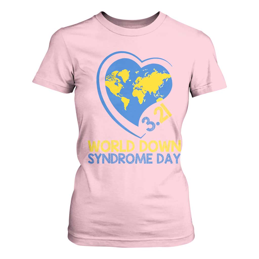 World Down Syndrome Day March 21 World Heart T Shirt For Women