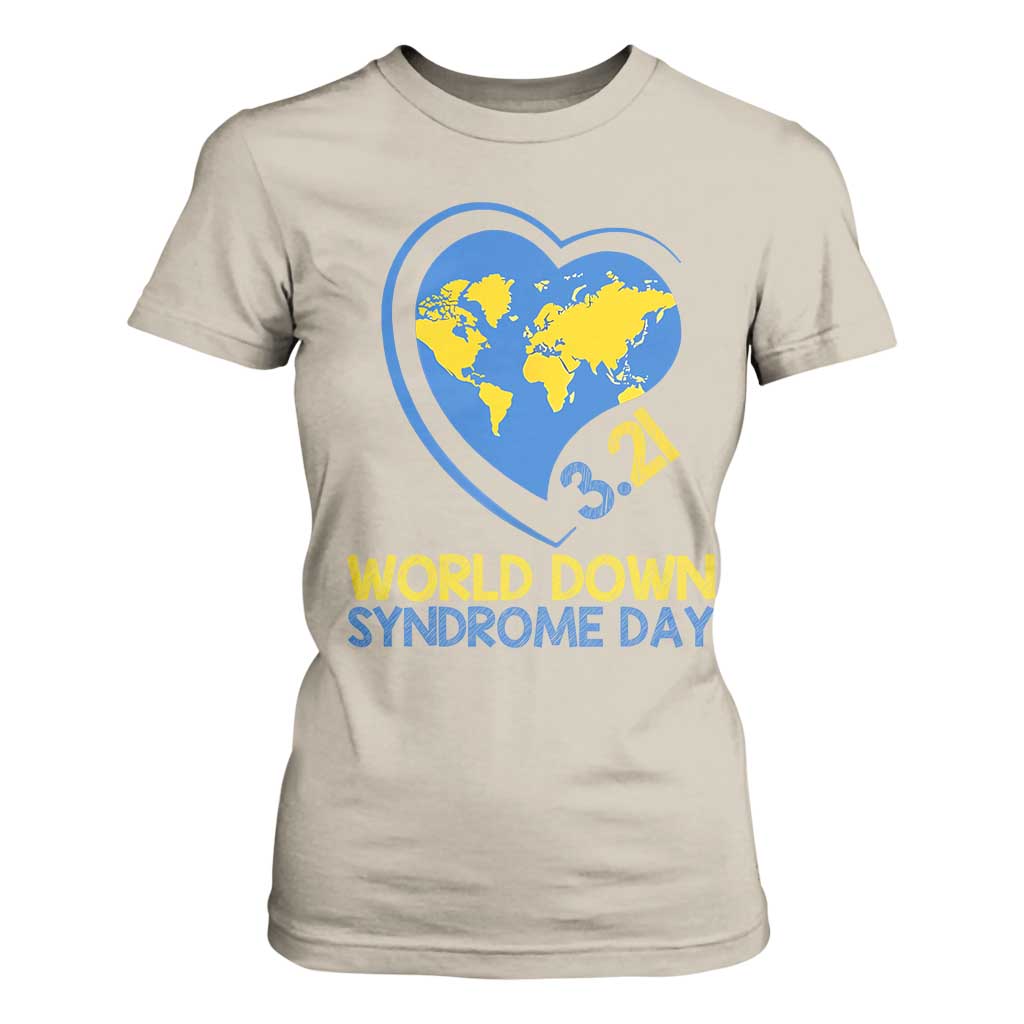 World Down Syndrome Day March 21 World Heart T Shirt For Women