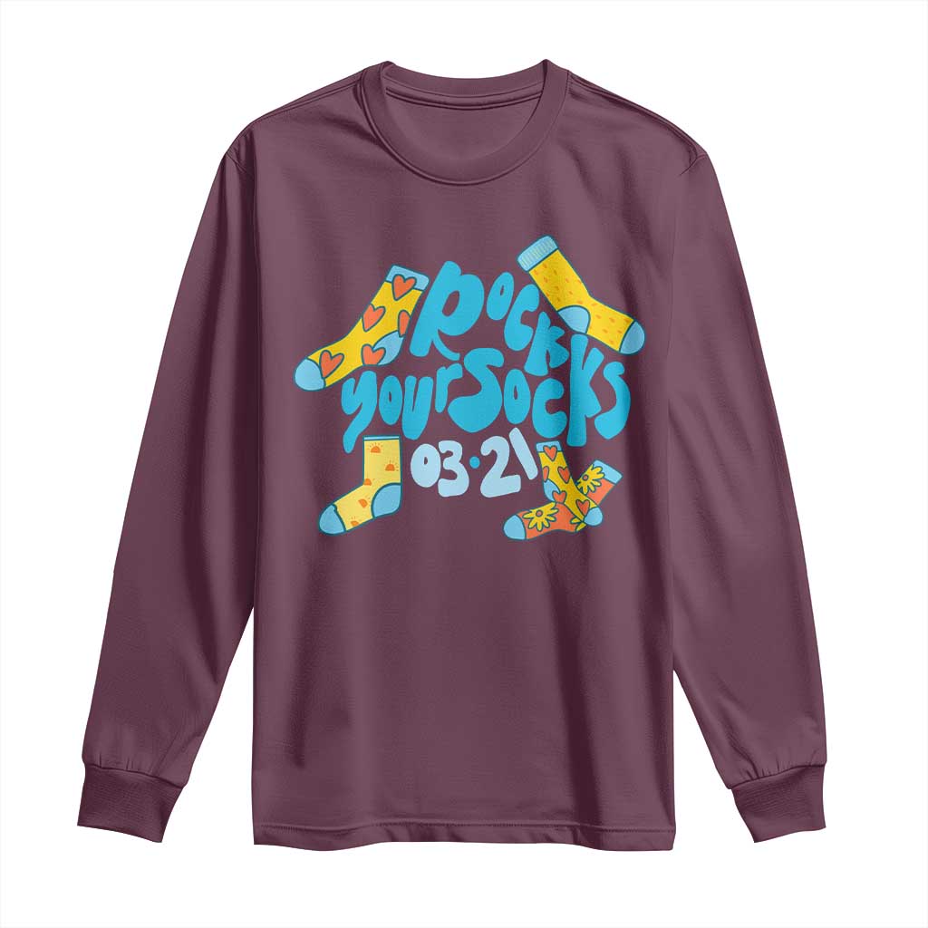 Rock Your Socks Long Sleeve Shirt Down Syndrome Support March 21