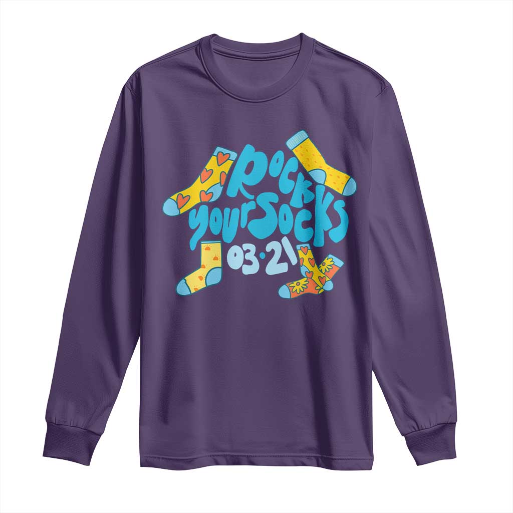 Rock Your Socks Long Sleeve Shirt Down Syndrome Support March 21