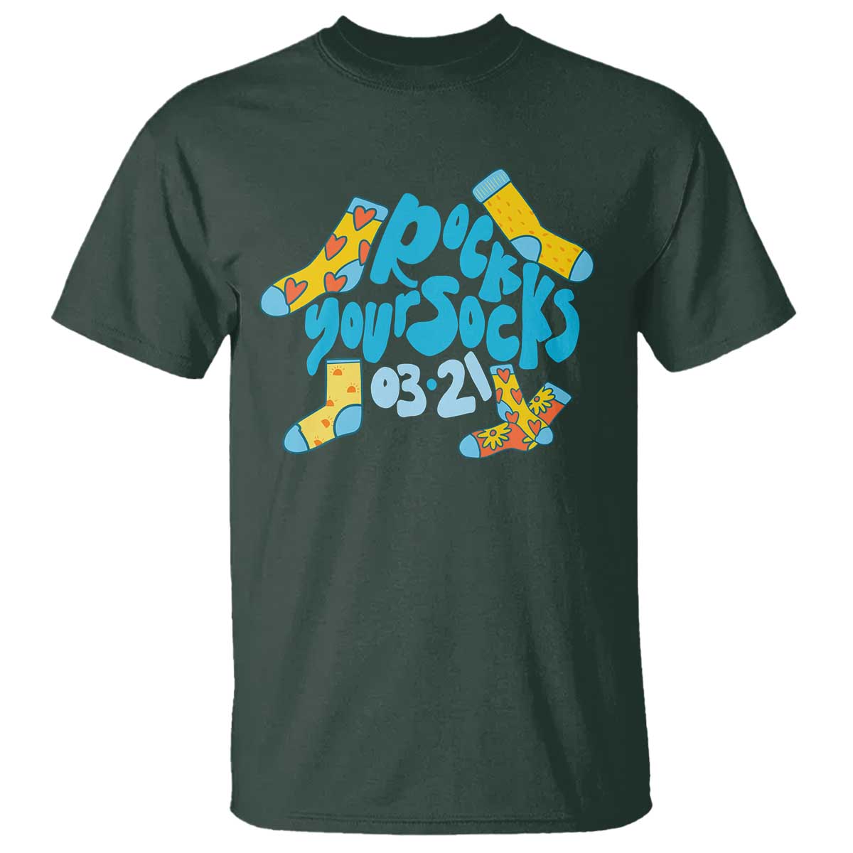 Rock Your Socks T Shirt Down Syndrome Support March 21