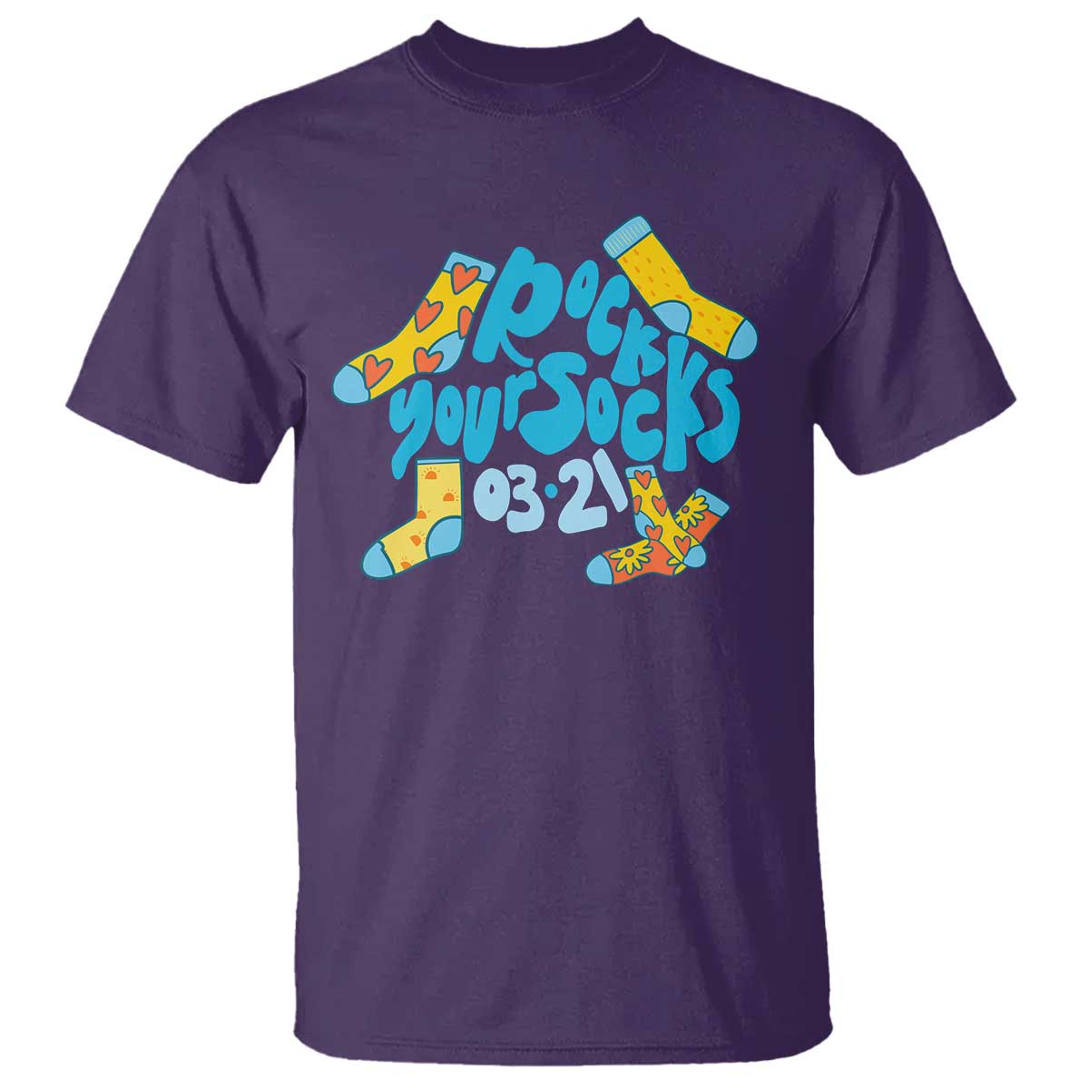 Rock Your Socks T Shirt Down Syndrome Support March 21