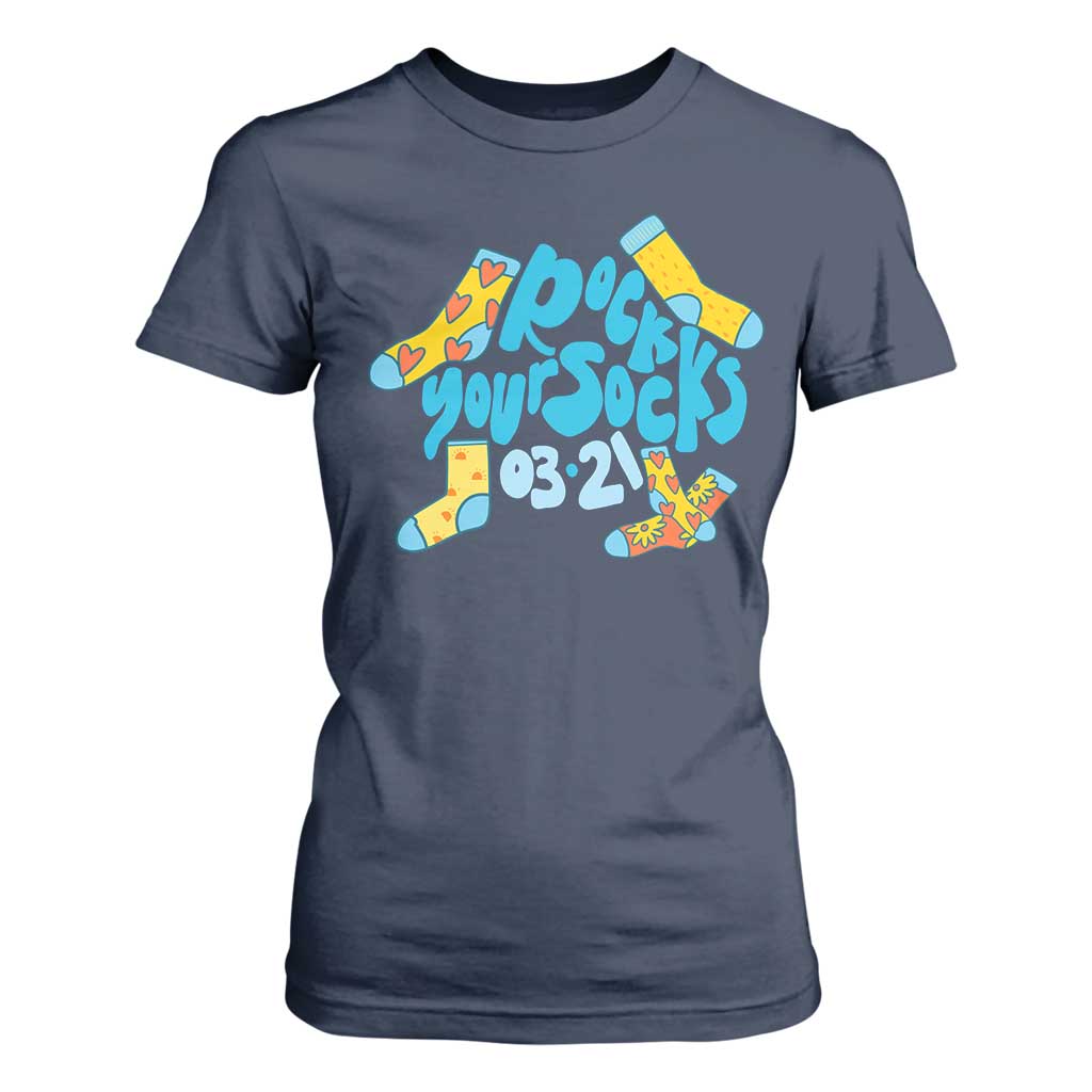 Rock Your Socks T Shirt For Women Down Syndrome Support March 21