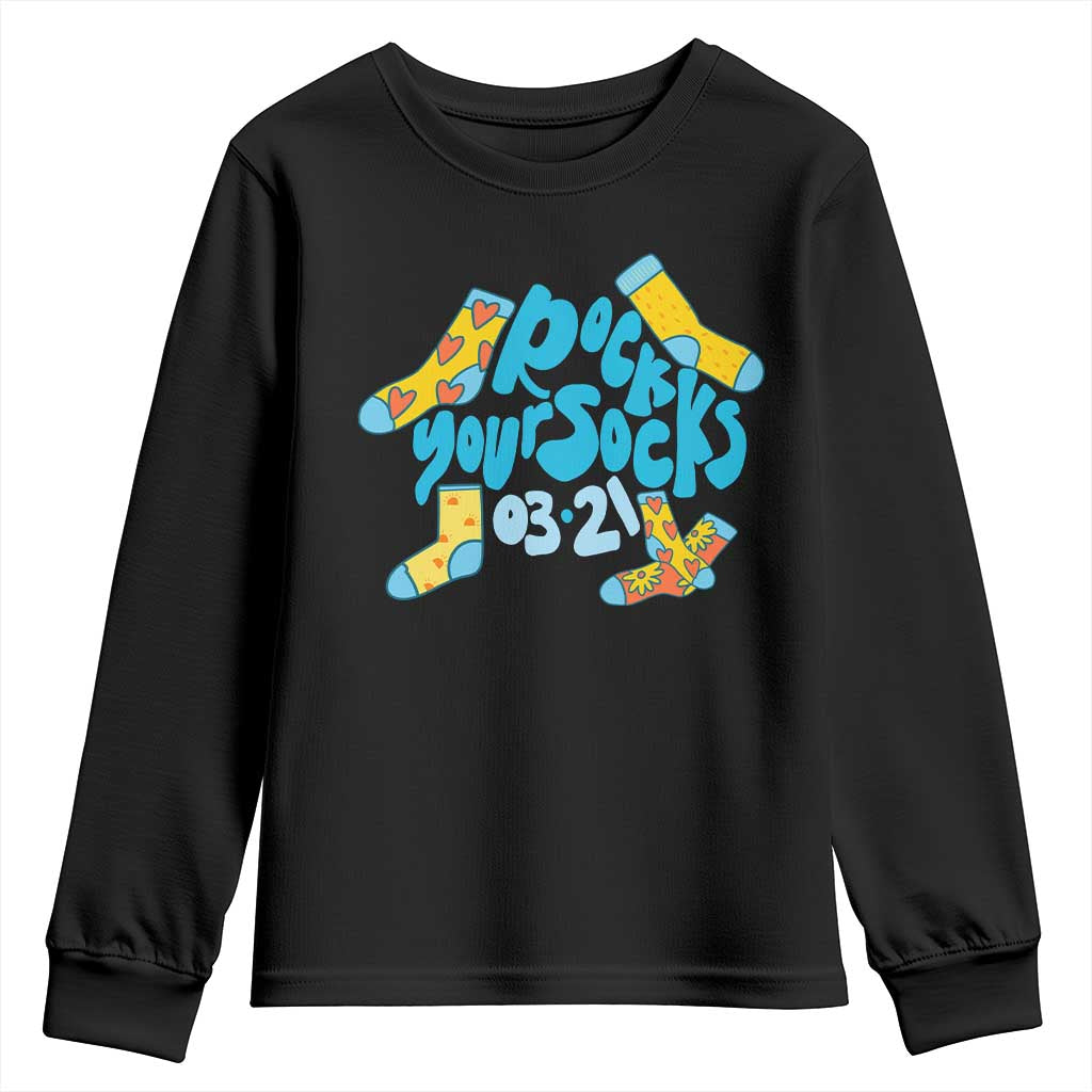Rock Your Socks Youth Sweatshirt Down Syndrome Support March 21