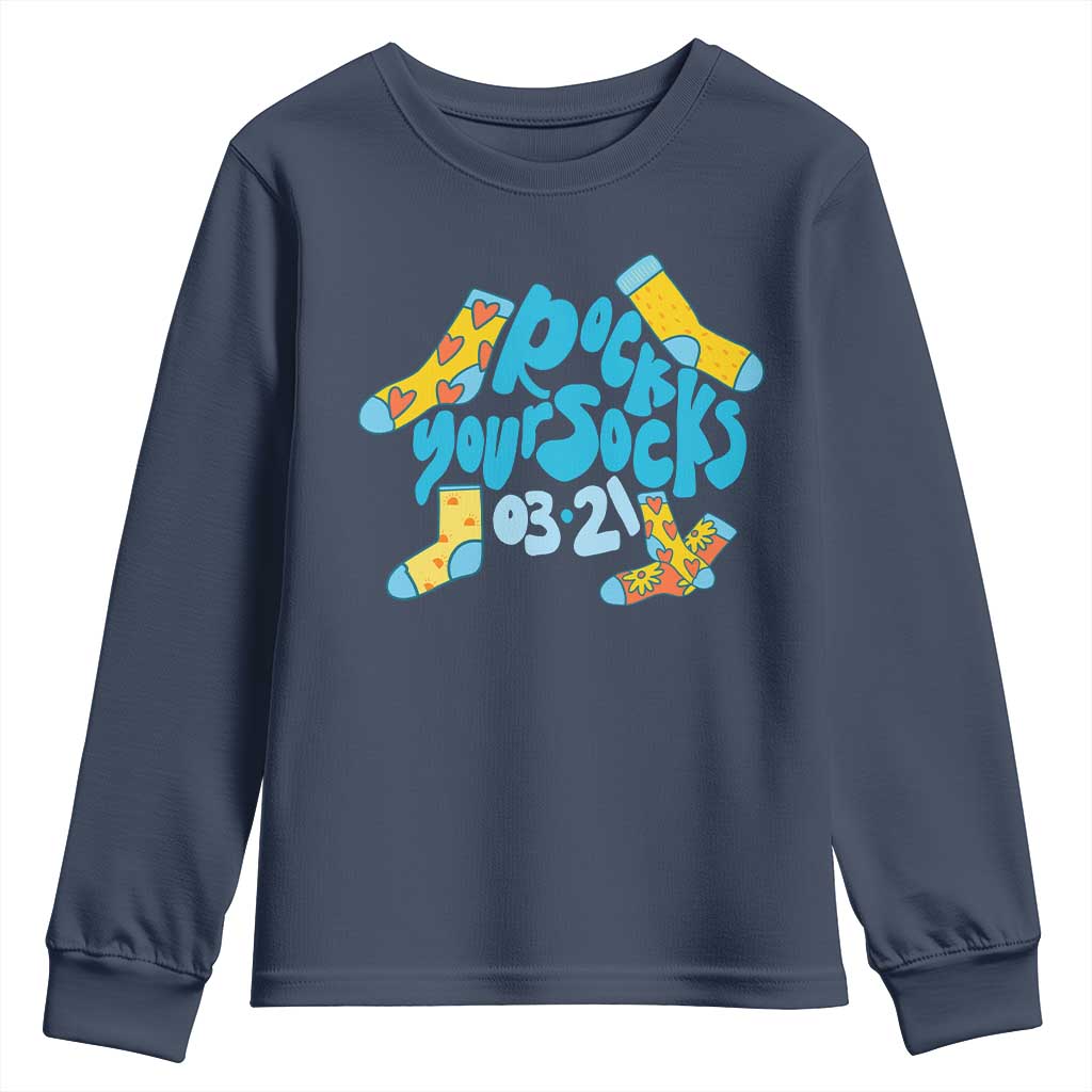Rock Your Socks Youth Sweatshirt Down Syndrome Support March 21