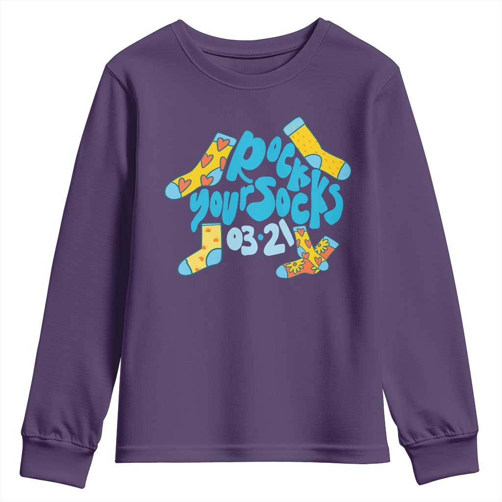 Rock Your Socks Youth Sweatshirt Down Syndrome Support March 21