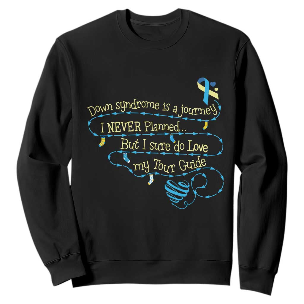 Down Syndrome Support Sweatshirt Down Syndrome Is A Journey I Never Planned