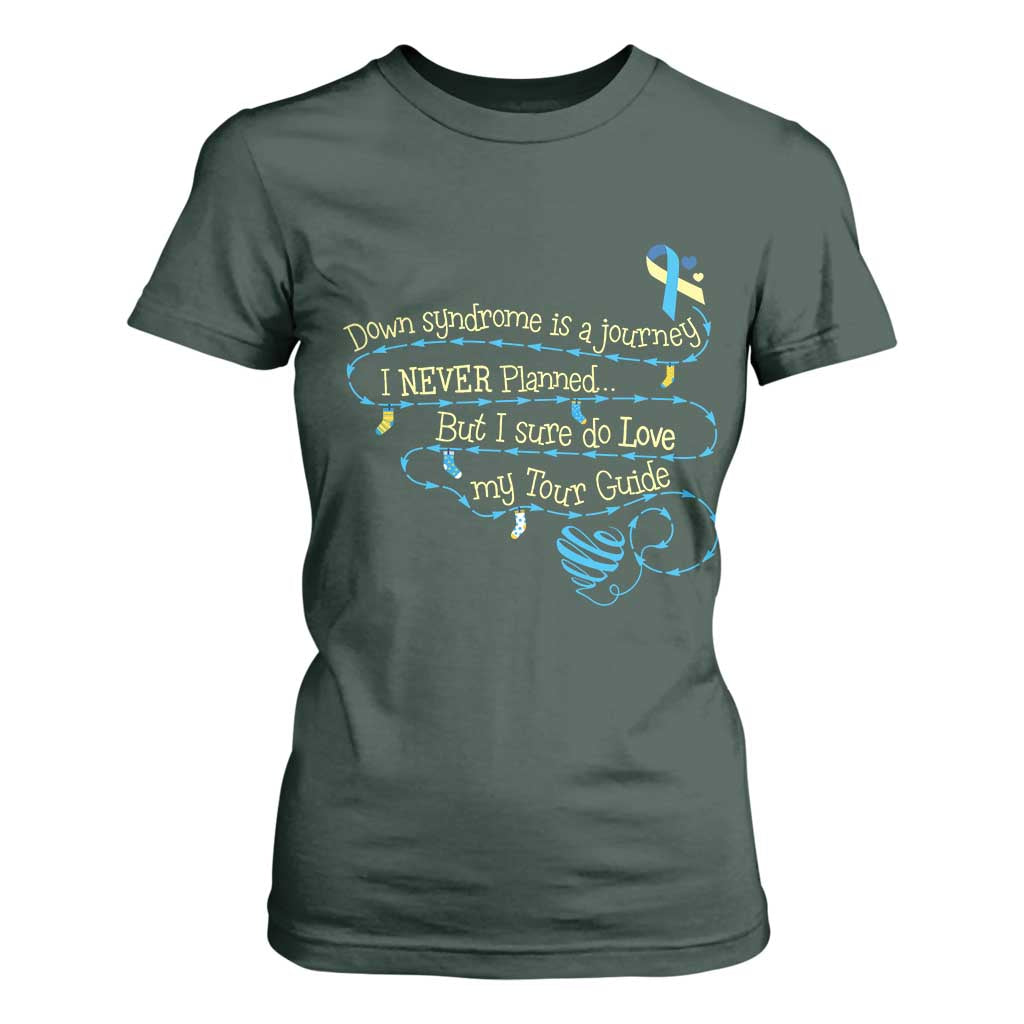 Down Syndrome Support T Shirt For Women Down Syndrome Is A Journey I Never Planned