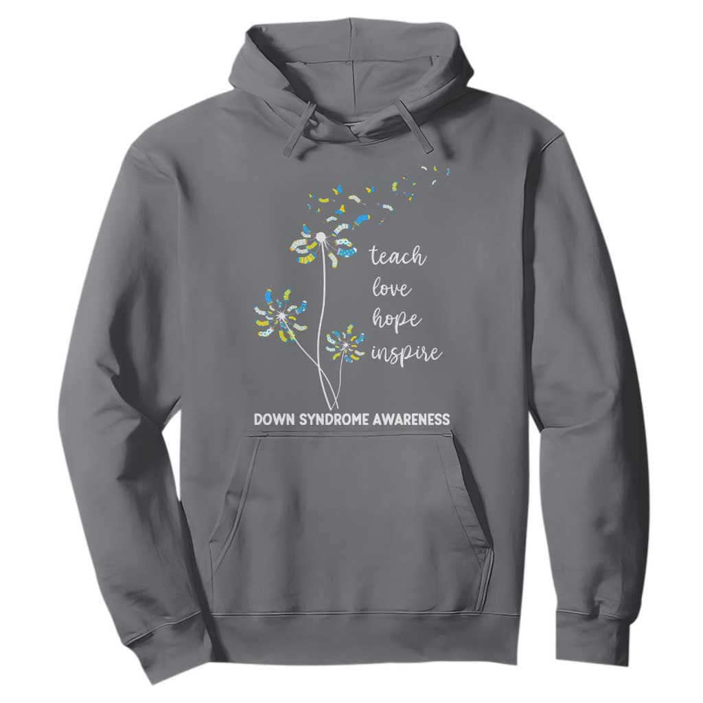 Down Syndrome Support Hoodie Teach Love Hope Inspire Socks Dandelion