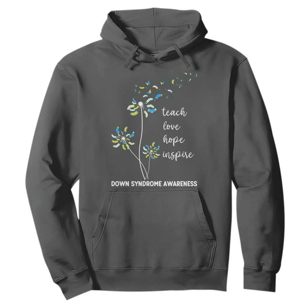 Down Syndrome Support Hoodie Teach Love Hope Inspire Socks Dandelion