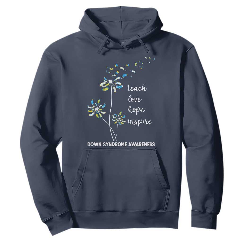 Down Syndrome Support Hoodie Teach Love Hope Inspire Socks Dandelion