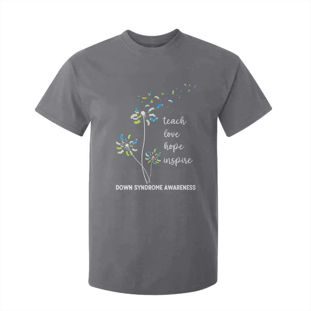 Down Syndrome Support T Shirt For Kid Teach Love Hope Inspire Socks Dandelion