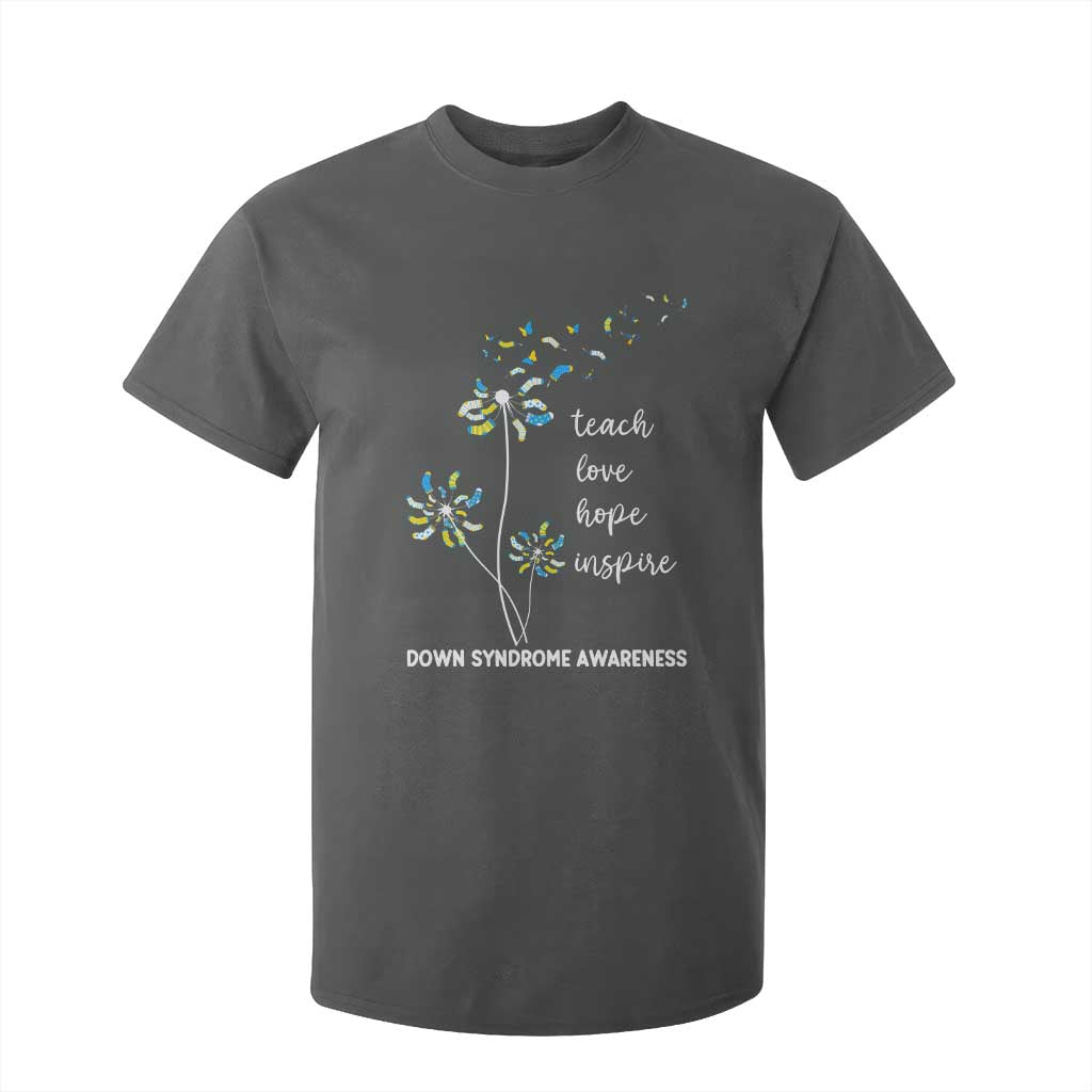 Down Syndrome Support T Shirt For Kid Teach Love Hope Inspire Socks Dandelion