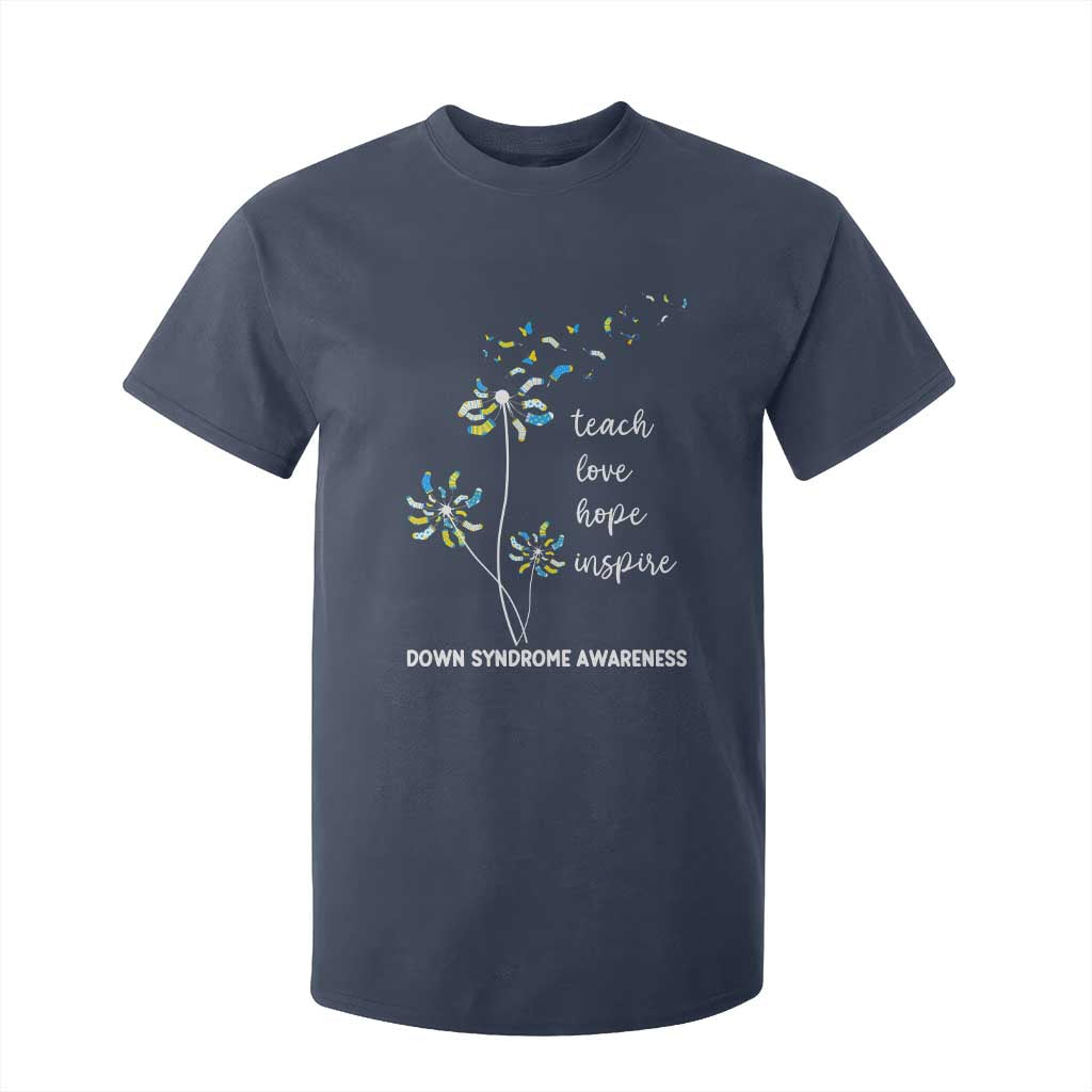 Down Syndrome Support T Shirt For Kid Teach Love Hope Inspire Socks Dandelion