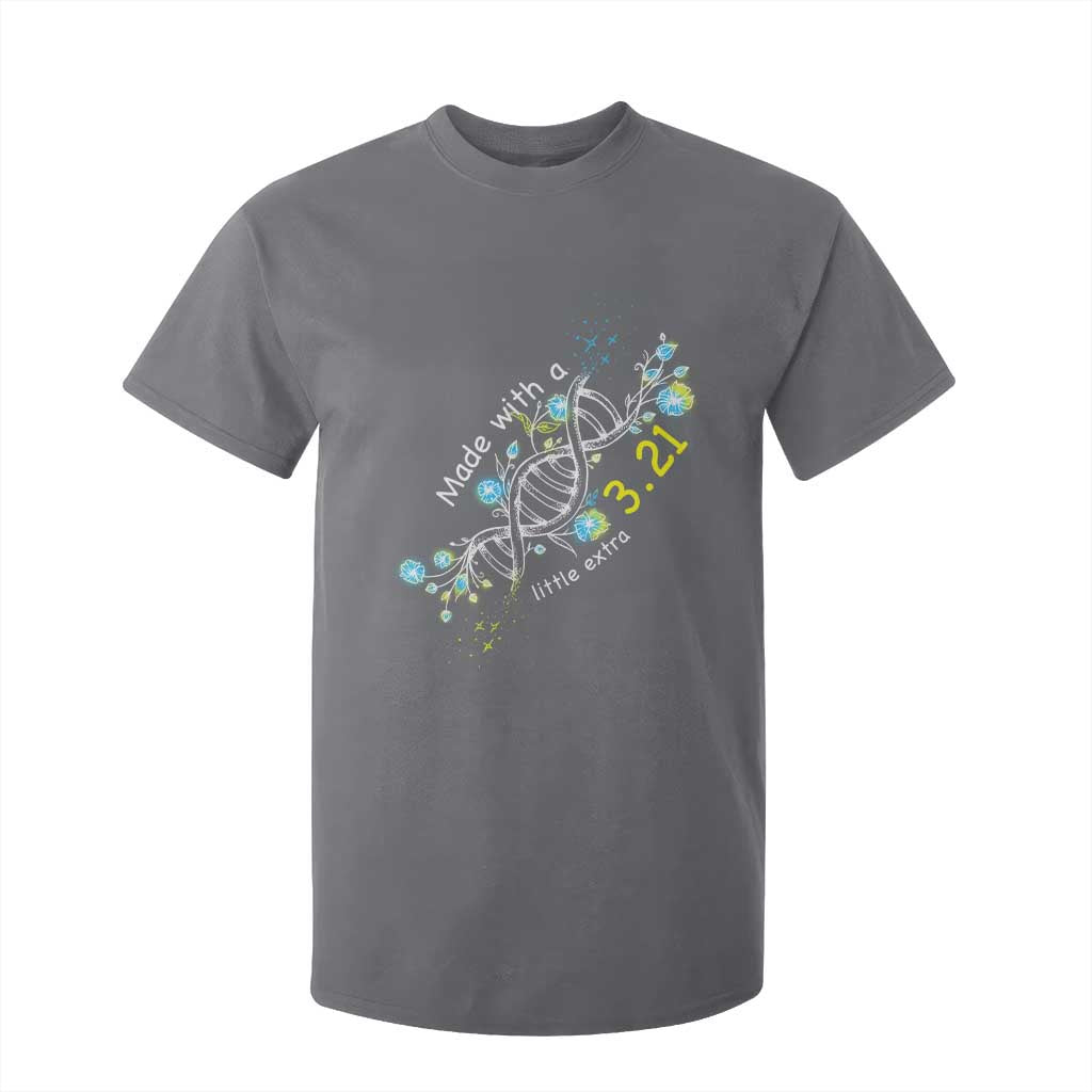 World Down Syndrome Day Made With A Little Extra T Shirt For Kid March 21 DNA Flower