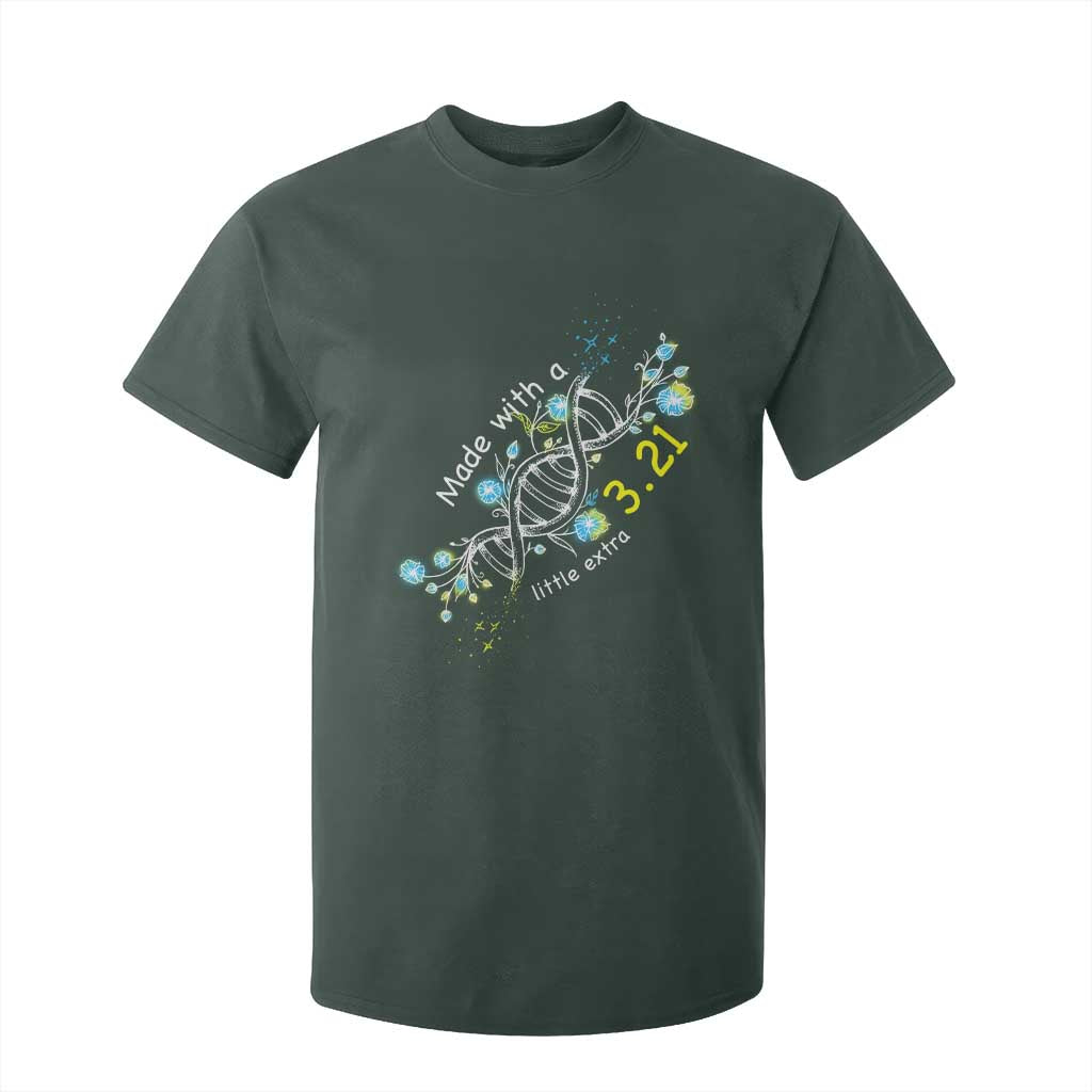World Down Syndrome Day Made With A Little Extra T Shirt For Kid March 21 DNA Flower