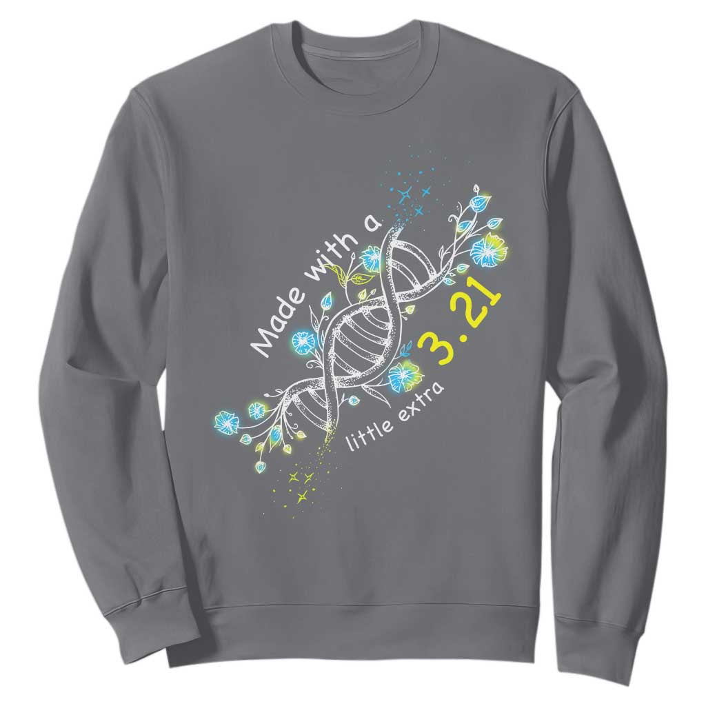 World Down Syndrome Day Made With A Little Extra Sweatshirt March 21 DNA Flower