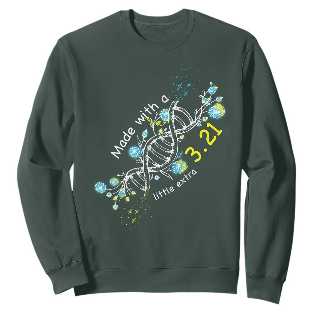 World Down Syndrome Day Made With A Little Extra Sweatshirt March 21 DNA Flower