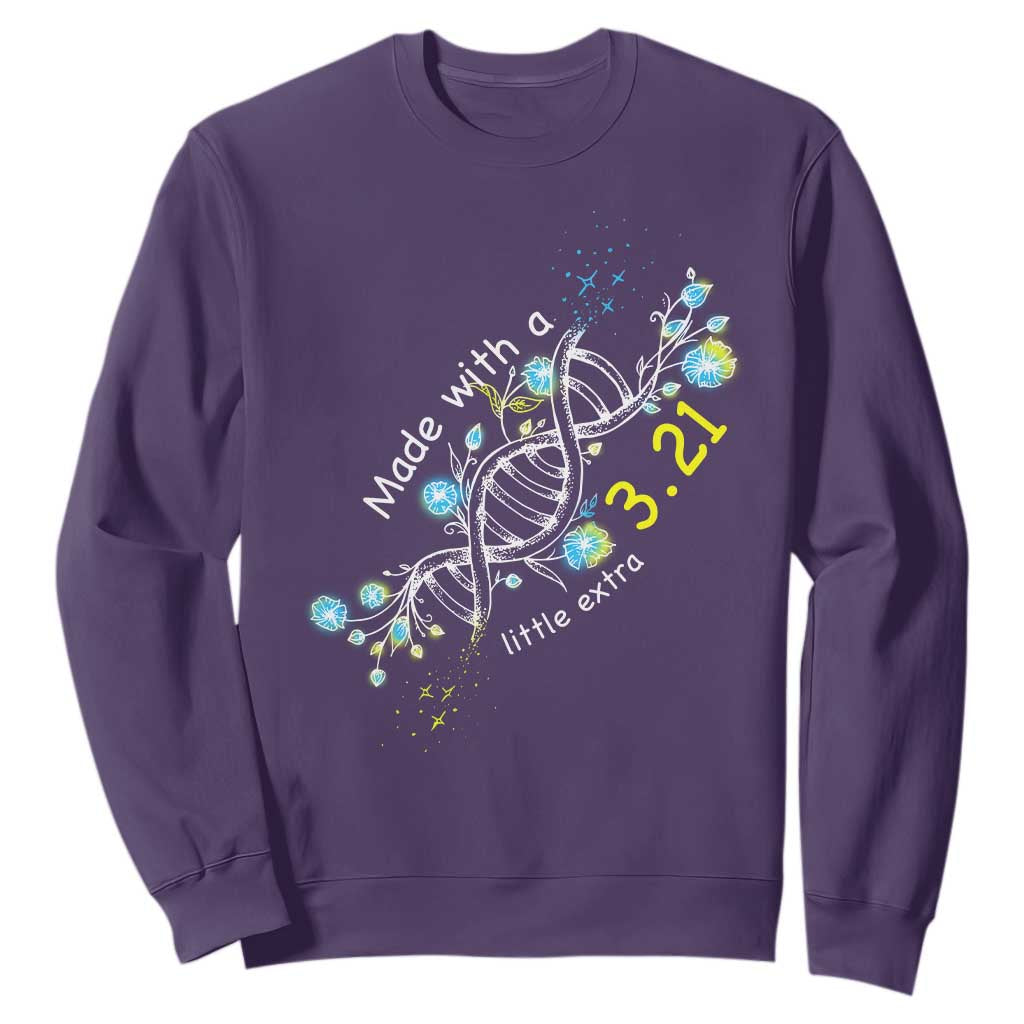 World Down Syndrome Day Made With A Little Extra Sweatshirt March 21 DNA Flower