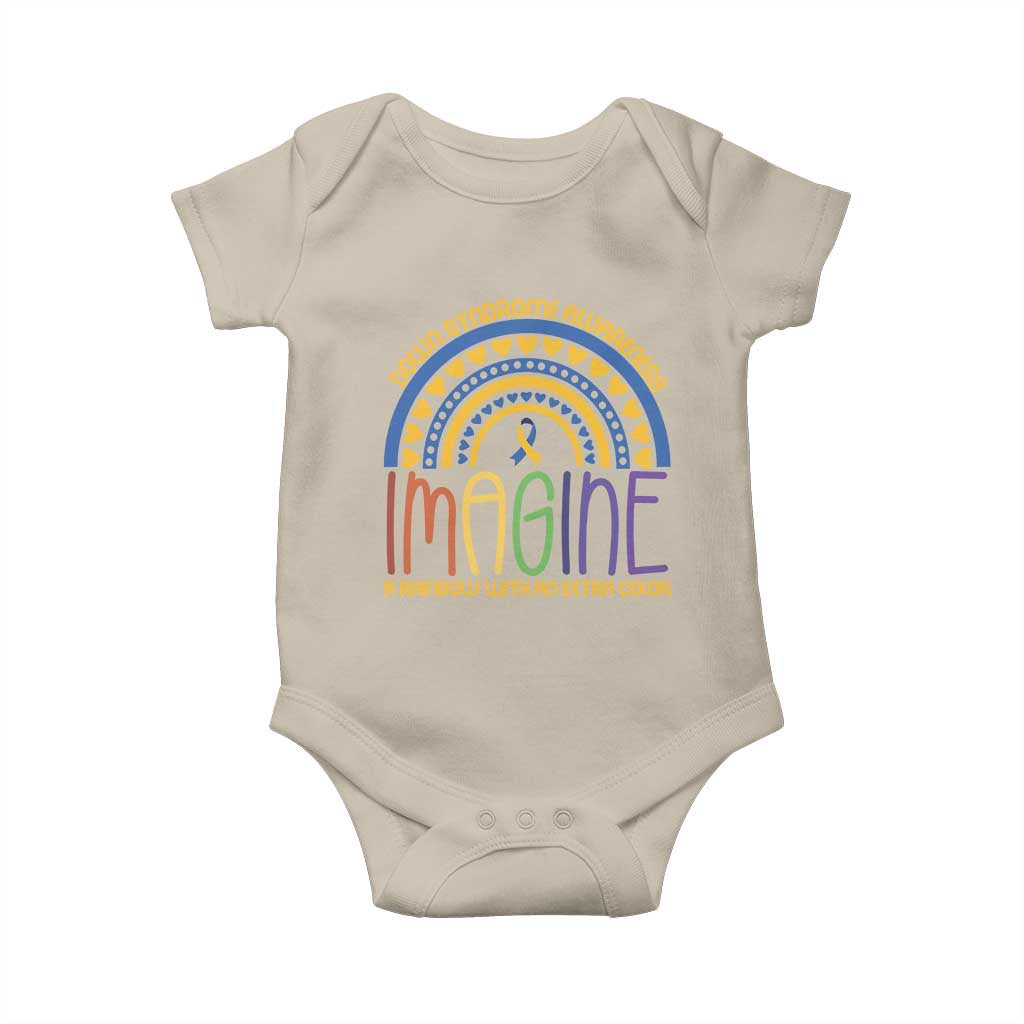 Down Syndrome Support Baby Onesie Imagine A Rainbow With An Extra Color Heart Rainbow