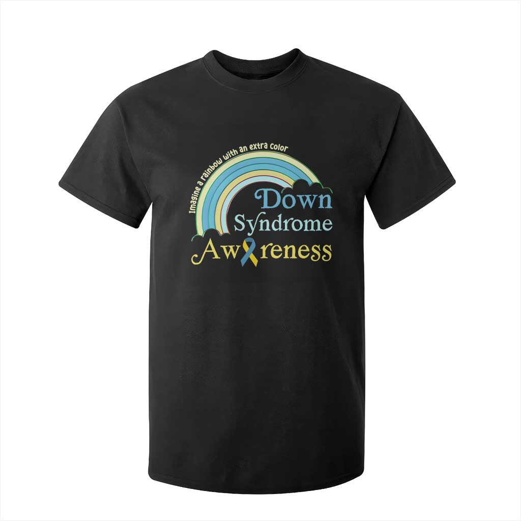 Down Syndrome Support T Shirt For Kid Imagine A Rainbow With An Extra Color