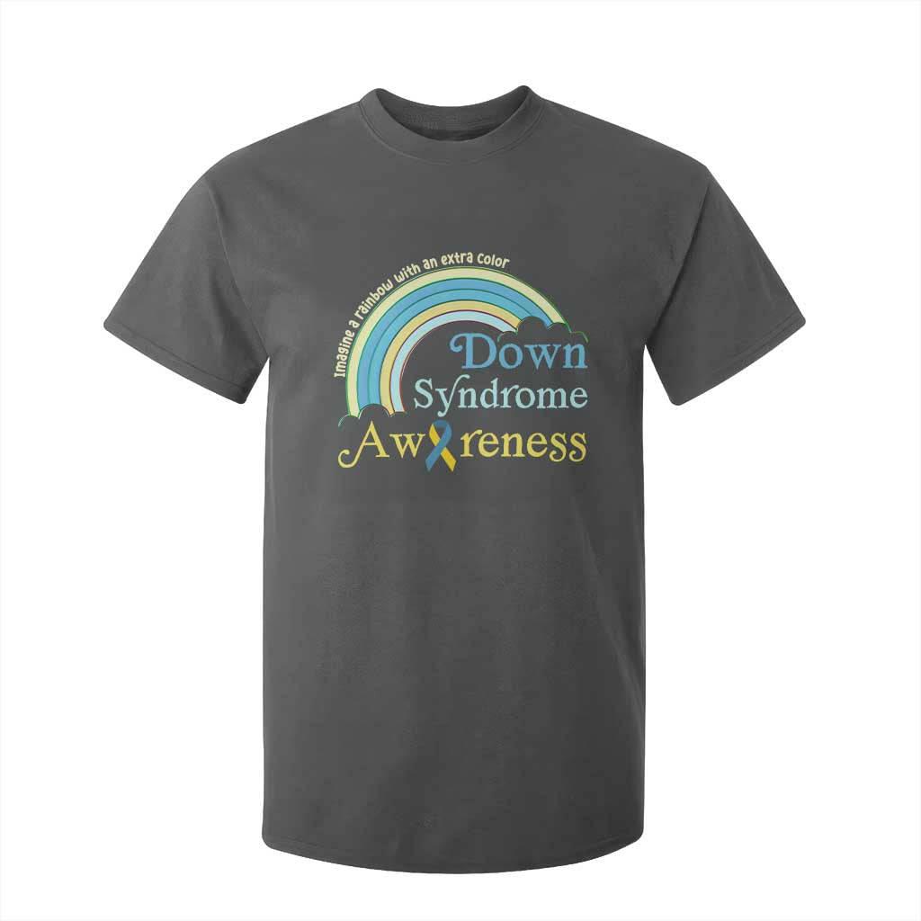 Down Syndrome Support T Shirt For Kid Imagine A Rainbow With An Extra Color