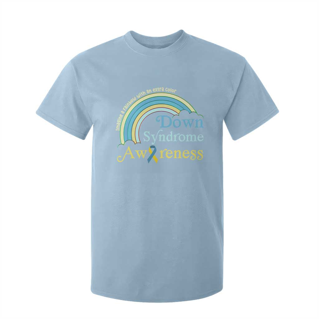 Down Syndrome Support T Shirt For Kid Imagine A Rainbow With An Extra Color