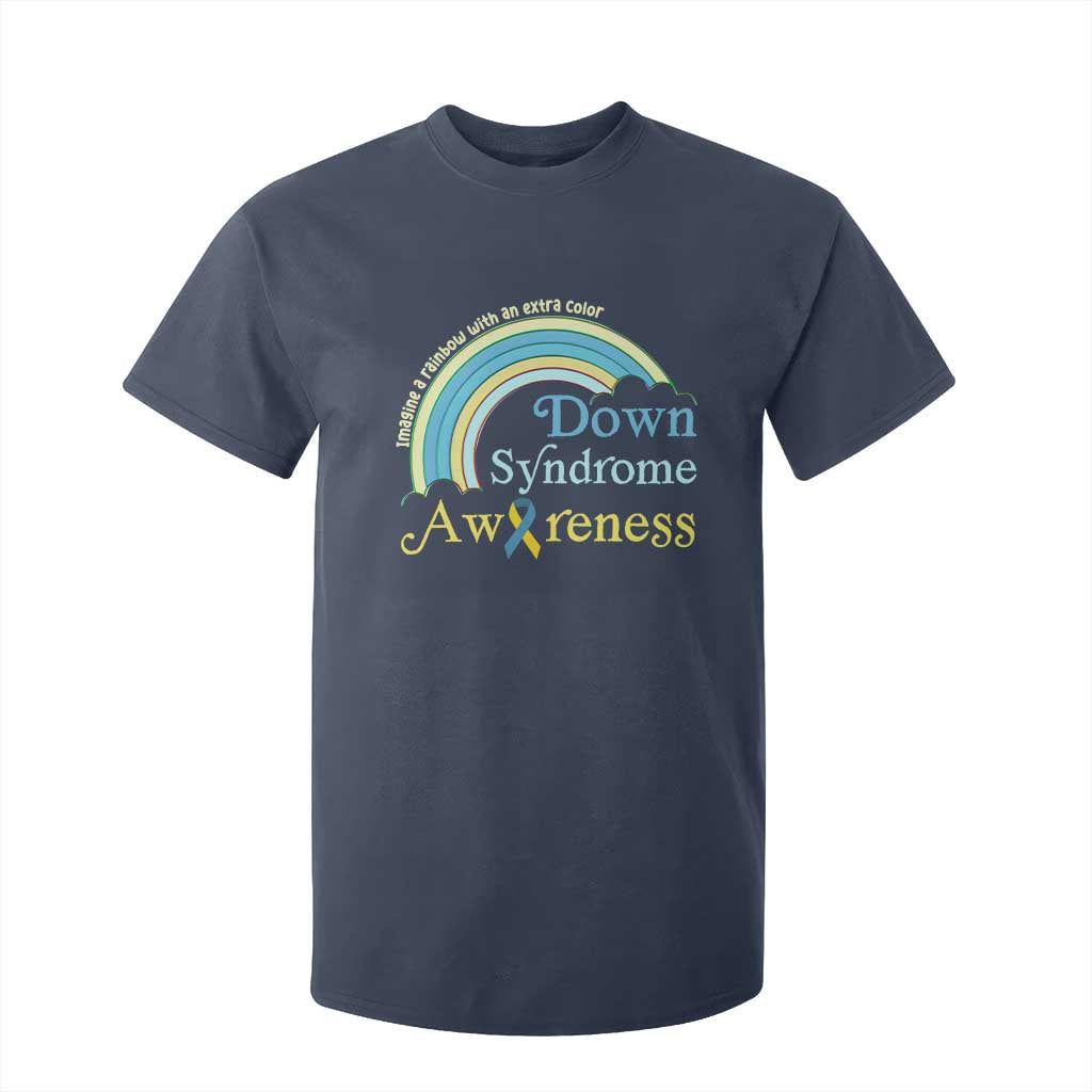 Down Syndrome Support T Shirt For Kid Imagine A Rainbow With An Extra Color