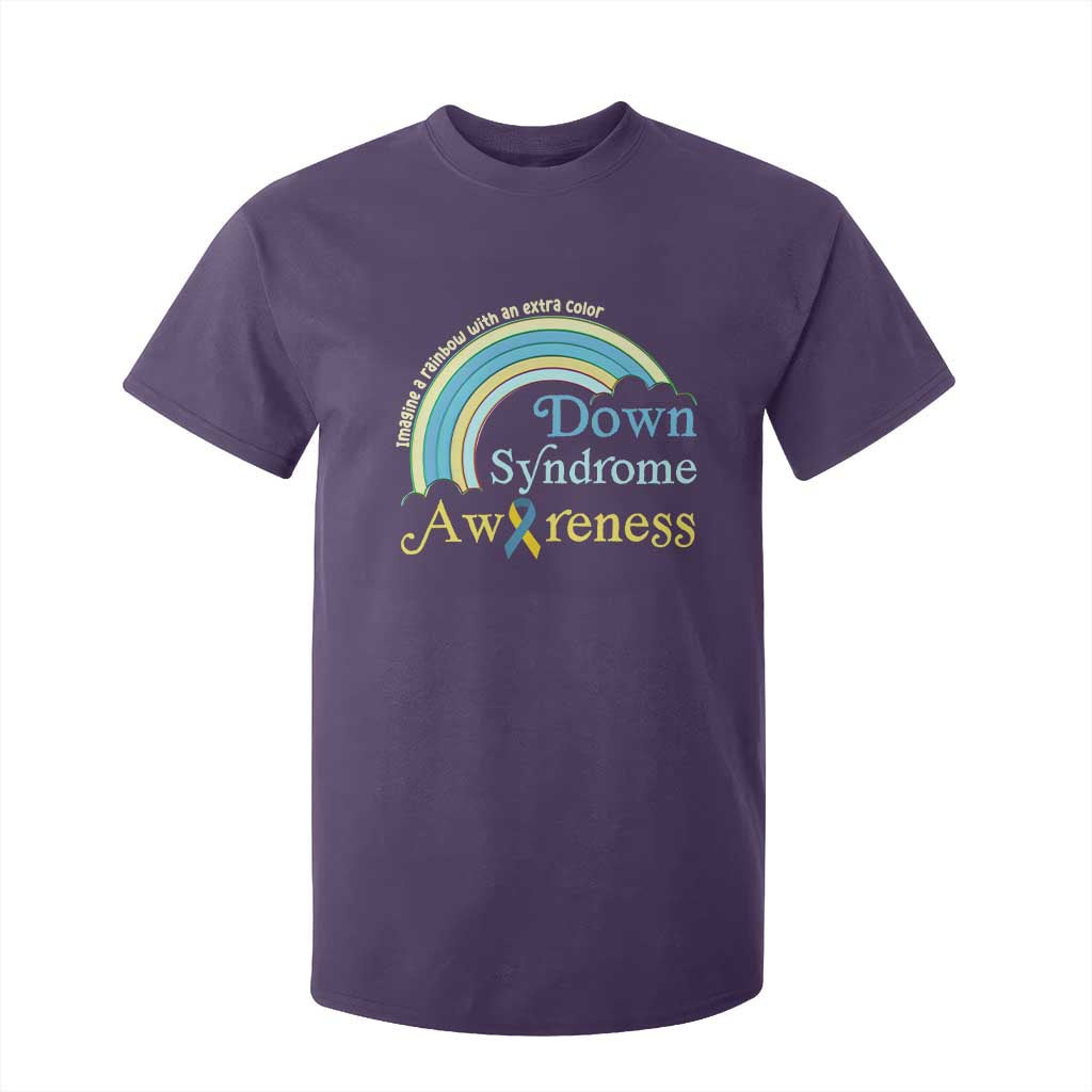 Down Syndrome Support T Shirt For Kid Imagine A Rainbow With An Extra Color