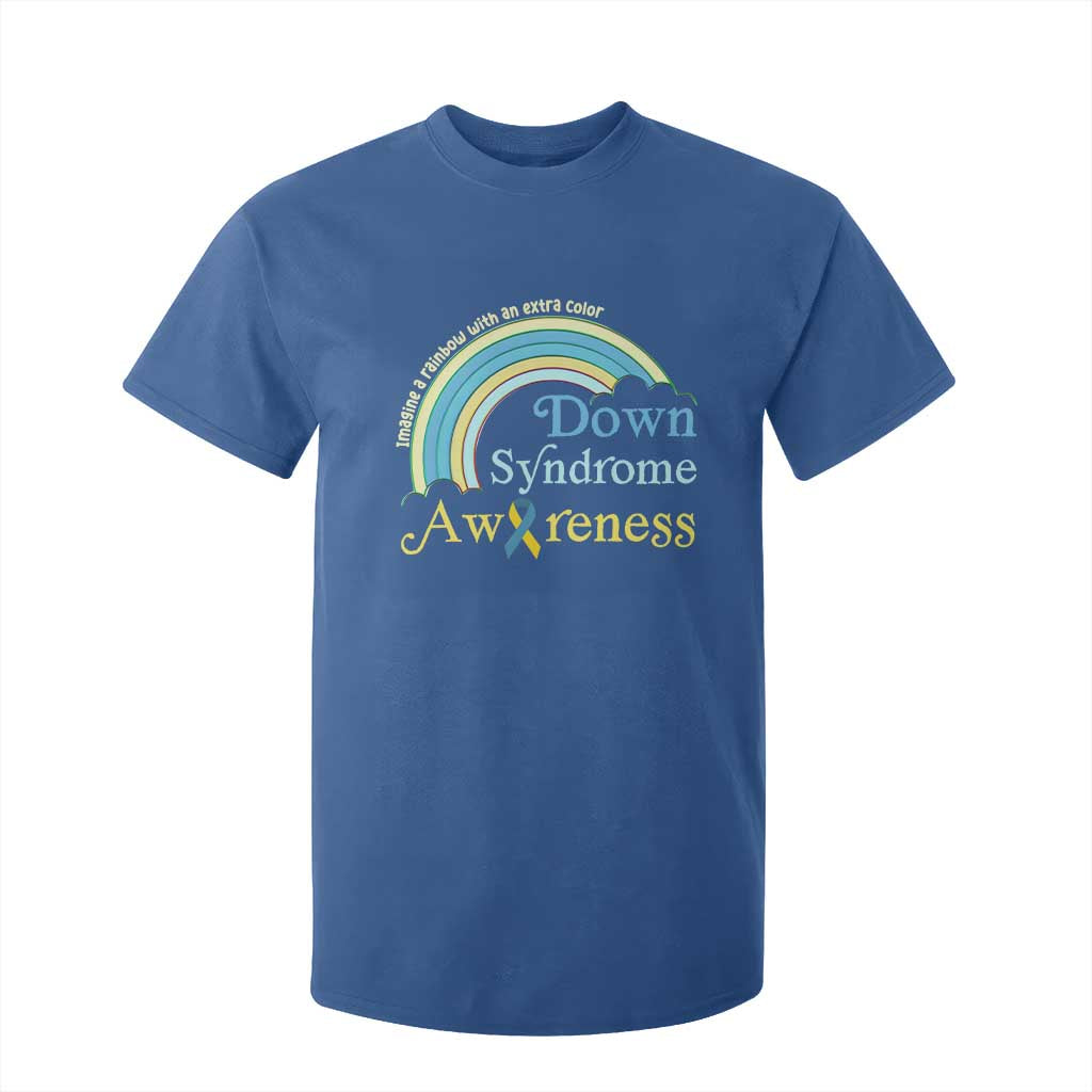 Down Syndrome Support T Shirt For Kid Imagine A Rainbow With An Extra Color