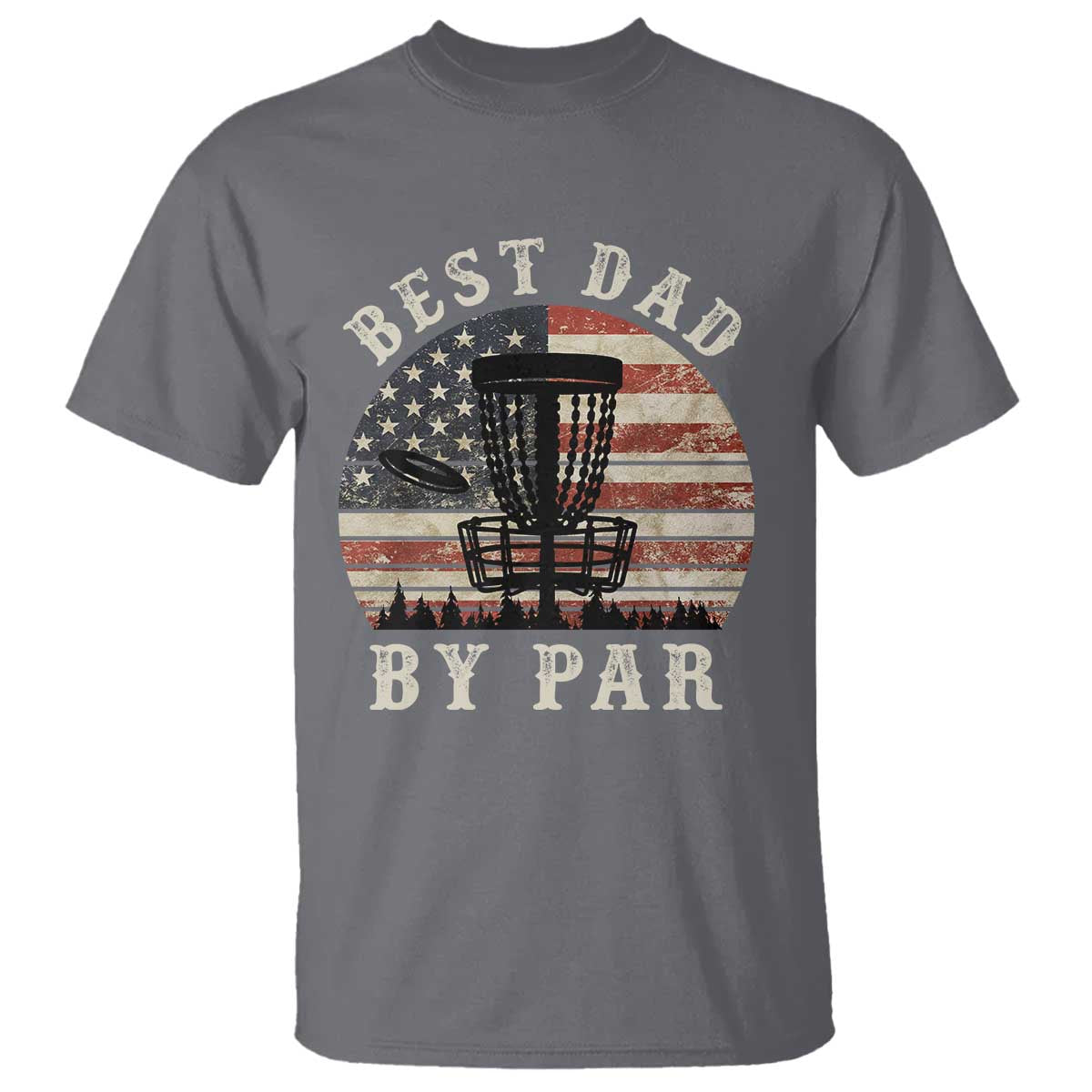 funny-disc-golf-dad-best-dad-by-par-t-shirt-vintage-american-flag-fathers-day