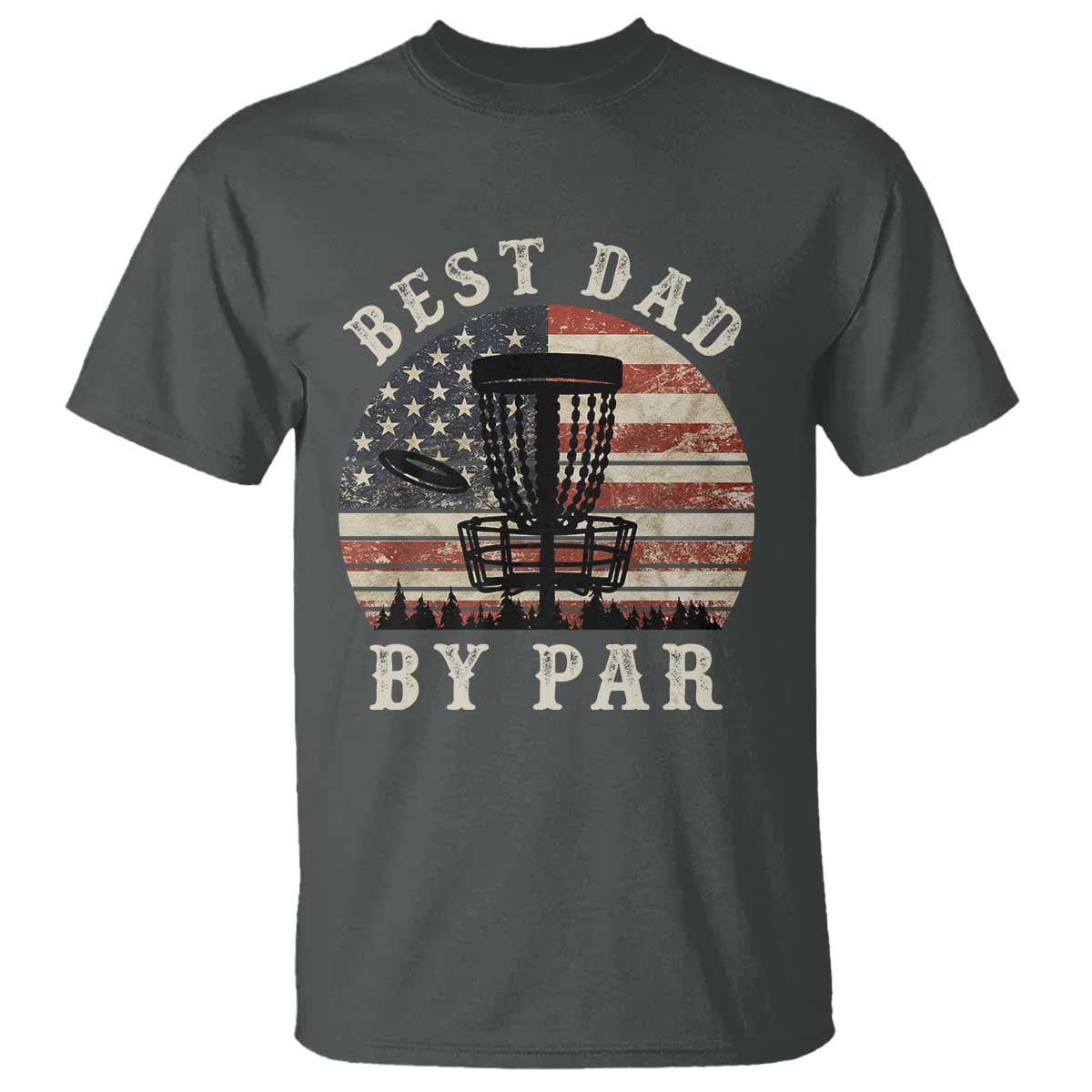funny-disc-golf-dad-best-dad-by-par-t-shirt-vintage-american-flag-fathers-day