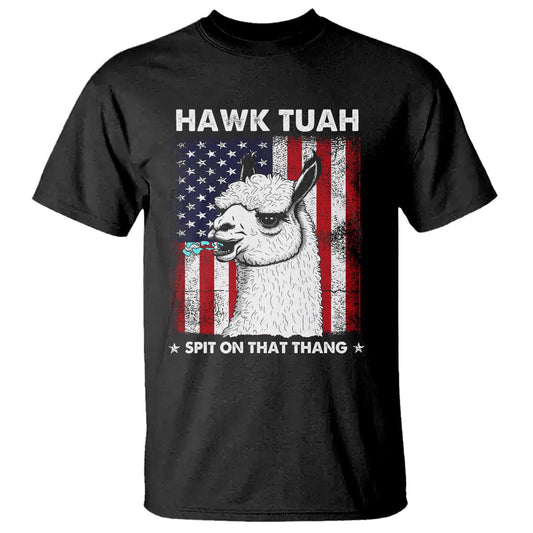 funny-llama-t-shirt-hawk-tuah-spit-on-that-thang-american-flag
