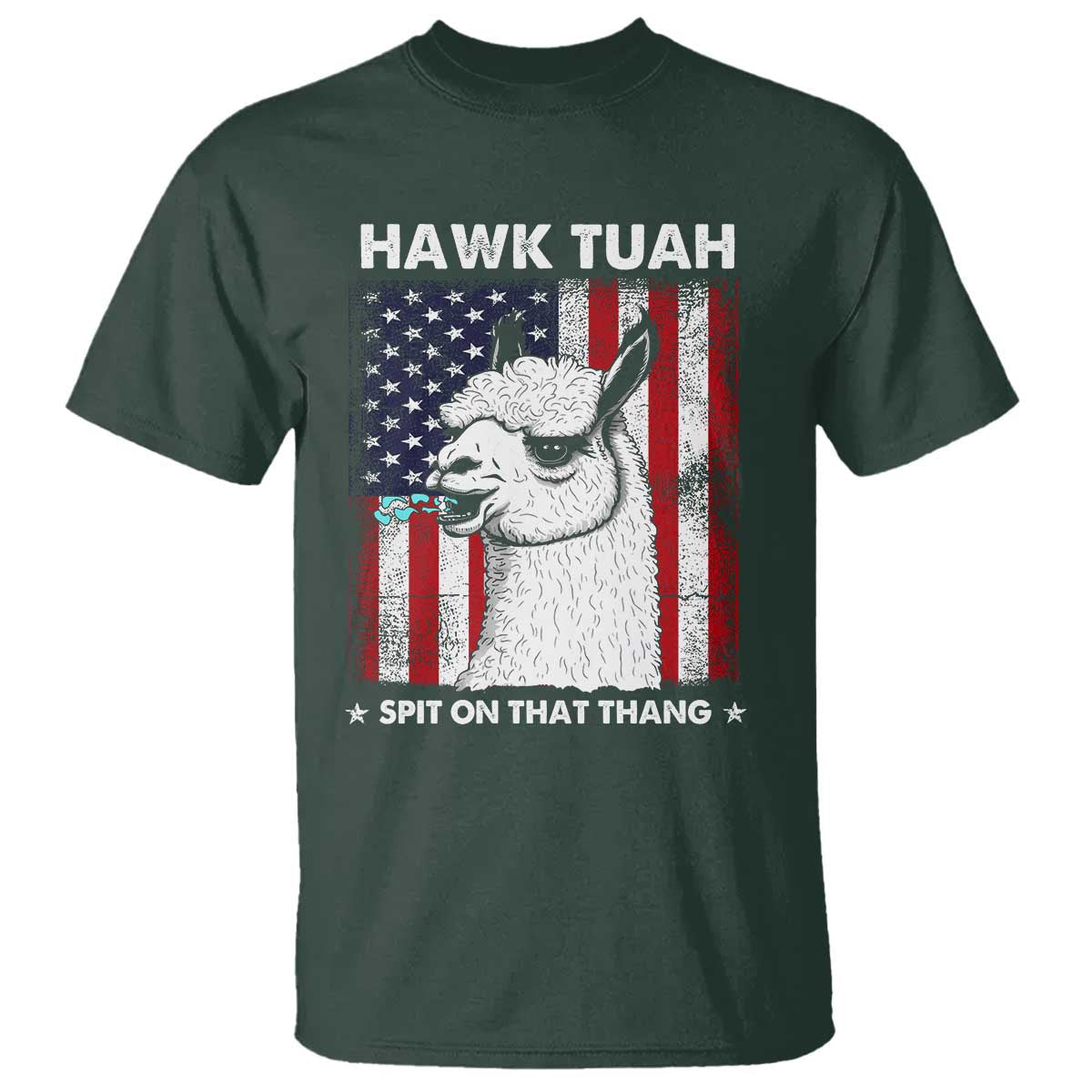 funny-llama-t-shirt-hawk-tuah-spit-on-that-thang-american-flag