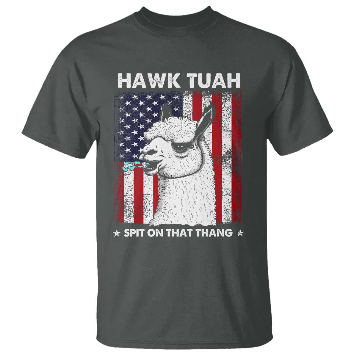 funny-llama-t-shirt-hawk-tuah-spit-on-that-thang-american-flag