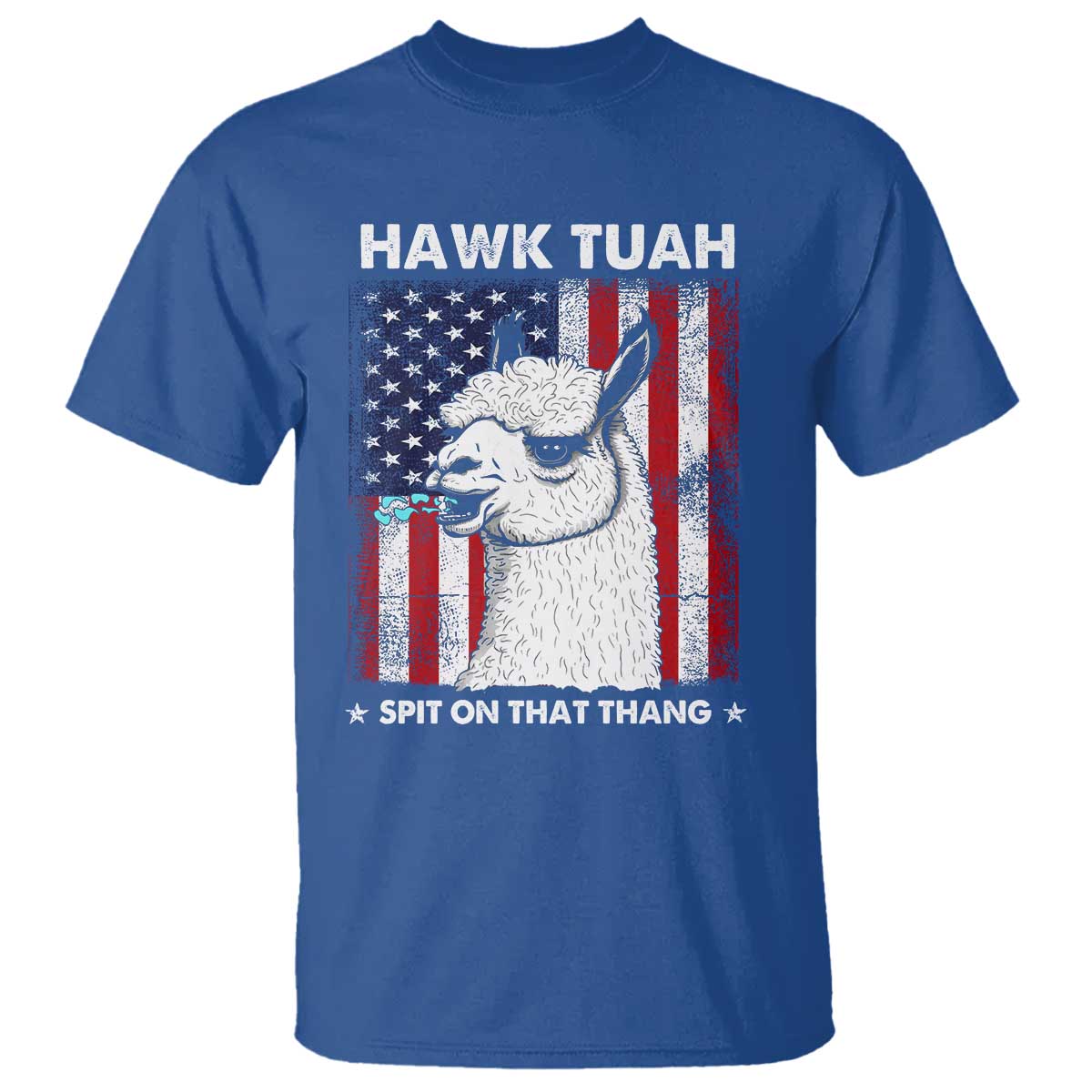 funny-llama-t-shirt-hawk-tuah-spit-on-that-thang-american-flag