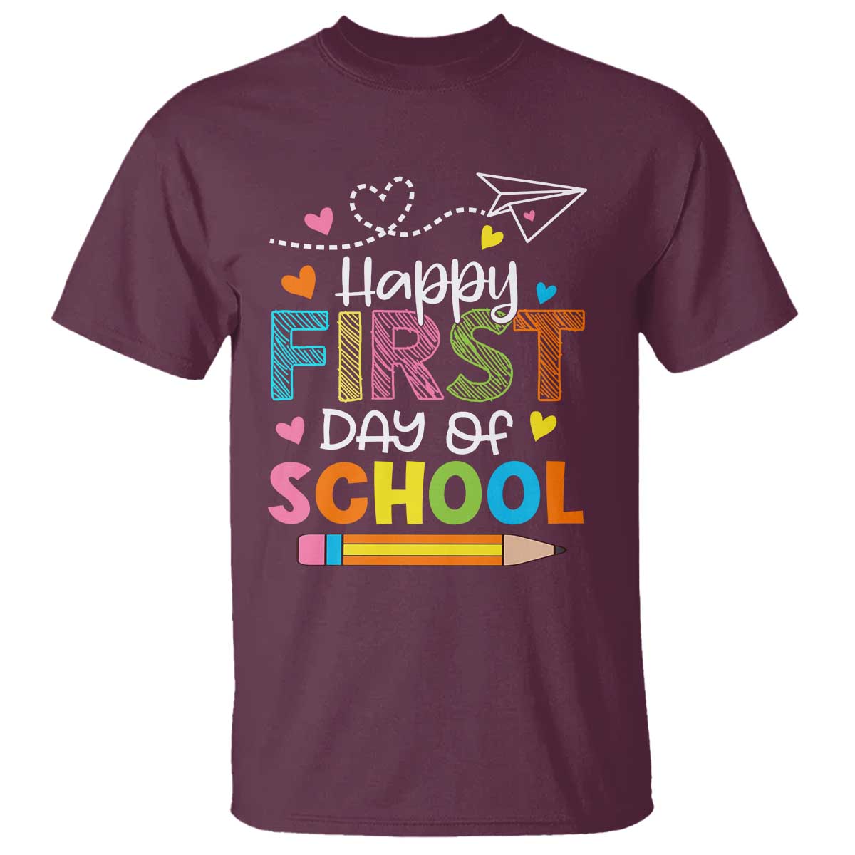 happy-first-day-of-school-t-shirt-cute-pencil-paper-plane-heart