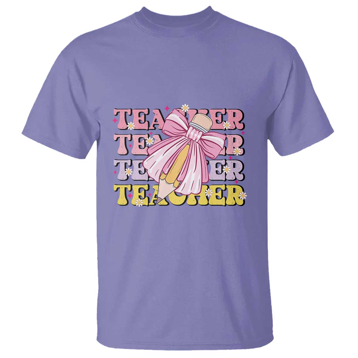 teacher-t-shirt-groovy-pencil-pink-bow-back-to-school