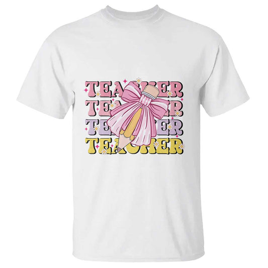 teacher-t-shirt-groovy-pencil-pink-bow-back-to-school