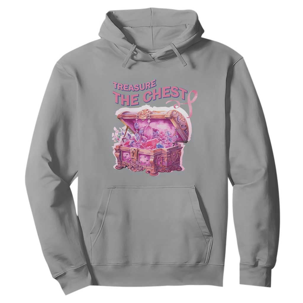 Breast Cancer Support Hoodie Treasure The Chest Crystal Diamond Pink Ribbon