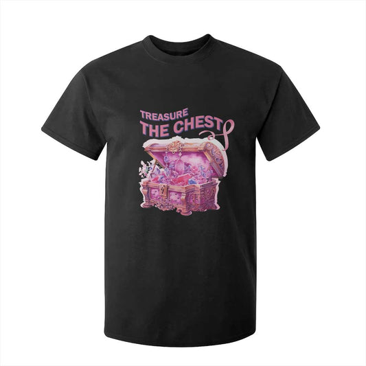 Breast Cancer Support T Shirt For Kid Treasure The Chest Crystal Diamond Pink Ribbon