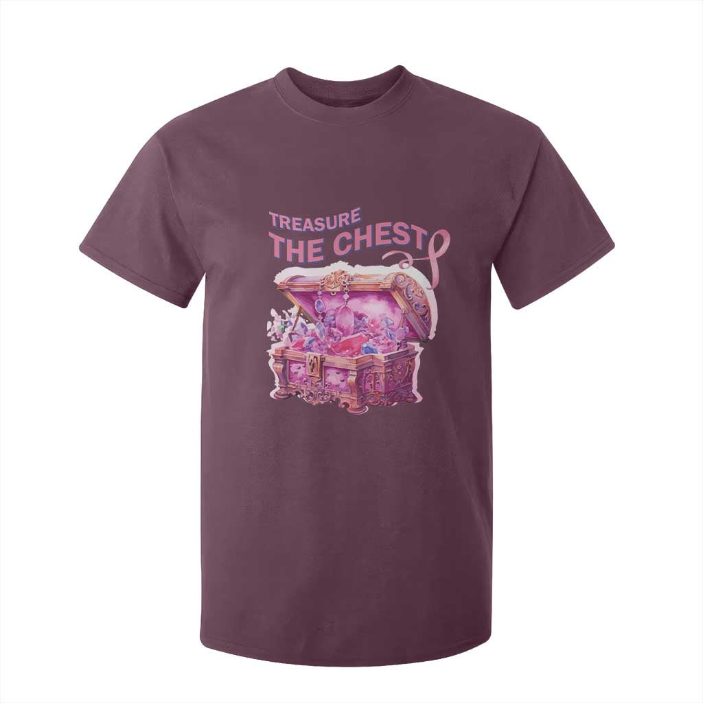 Breast Cancer Support T Shirt For Kid Treasure The Chest Crystal Diamond Pink Ribbon