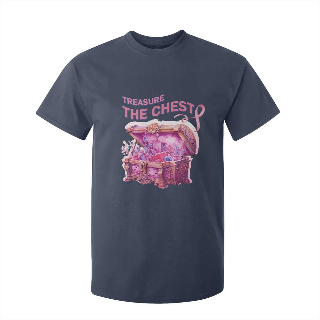 Breast Cancer Support T Shirt For Kid Treasure The Chest Crystal Diamond Pink Ribbon