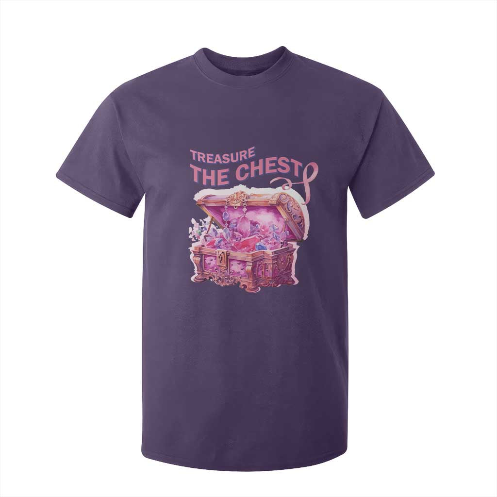 Breast Cancer Support T Shirt For Kid Treasure The Chest Crystal Diamond Pink Ribbon
